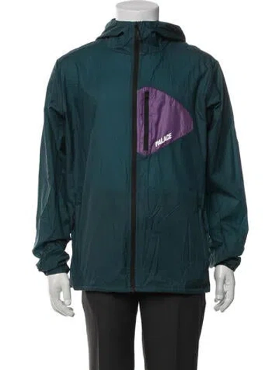 Pre-owned Palace Skateboards Colorblock Pattern Jacket In Green