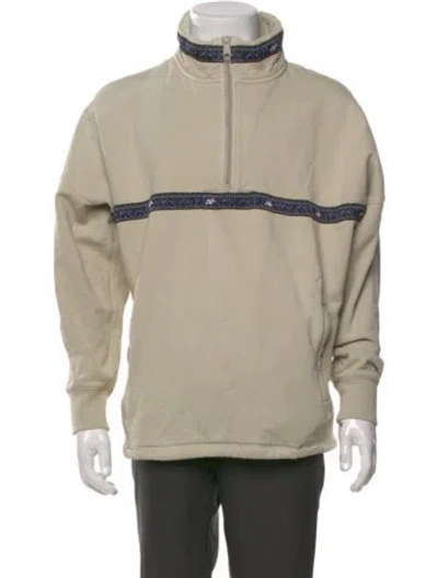 Pre-owned Palace Skateboards Colorblock Pattern Mock Neck Sweatshirt In Neutral