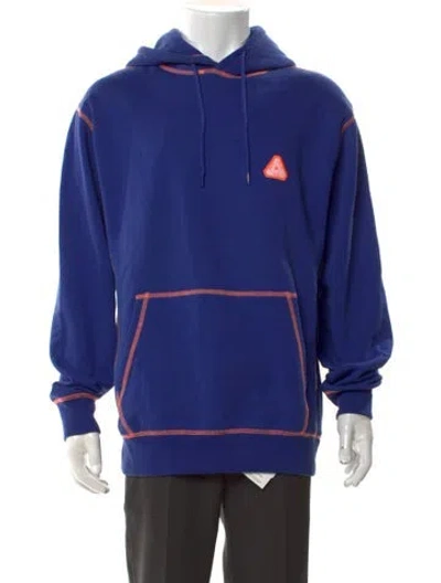 Pre-owned Palace Skateboards Crew Neck Long Sleeve Hoodie In Blue