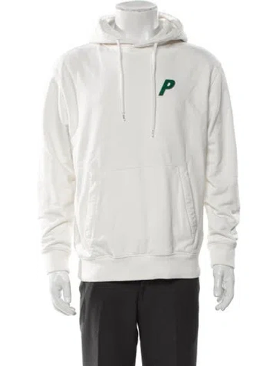 Pre-owned Palace Skateboards Crew Neck Long Sleeve Hoodie In White