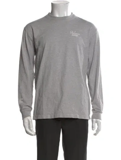 Pre-owned Palace Skateboards Crew Neck Long Sleeve T-shirt In Gray