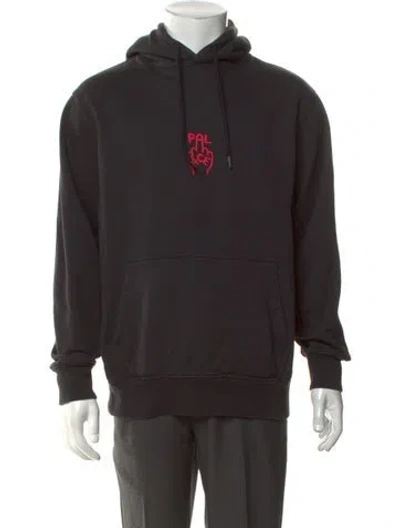 Pre-owned Palace Skateboards 'finger Up' Graphic Print Hoodie In Black