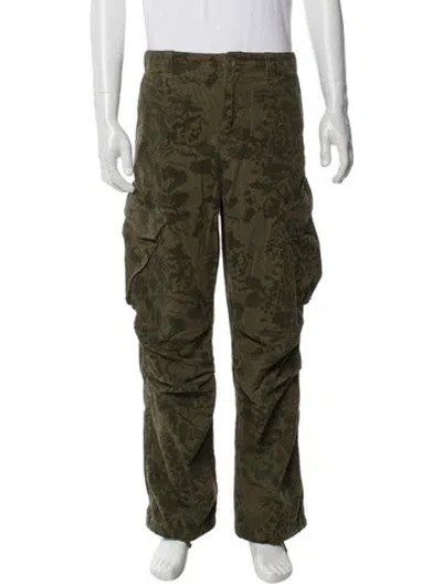 Pre-owned Palace Skateboards Floral Print Cargo Pants In Green