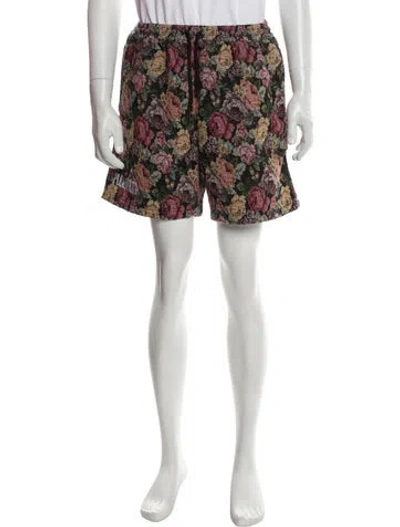 Pre-owned Palace Skateboards Floral Print Jogger Shorts In Black