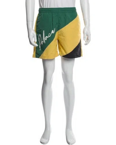 Pre-owned Palace Skateboards Graphic Print Athletic Shorts In Blue