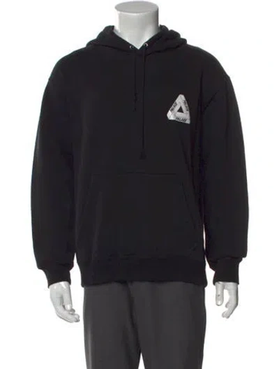 Pre-owned Palace Skateboards Graphic Print Crew Neck Hoodie In Black