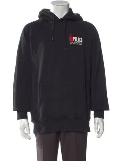 Pre-owned Palace Skateboards Graphic Print Crew Neck Hoodie In Black