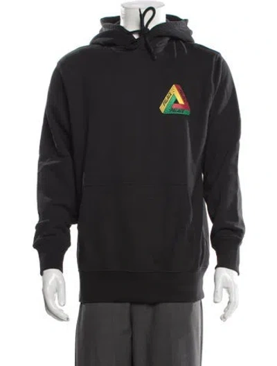 Pre-owned Palace Skateboards Graphic Print Crew Neck Hoodie In Black