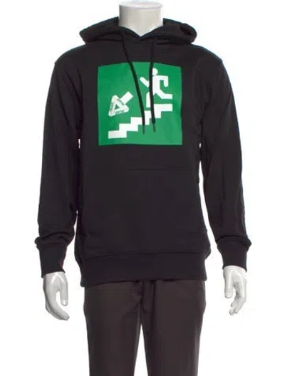 Pre-owned Palace Skateboards Graphic Print Crew Neck Hoodie In Black