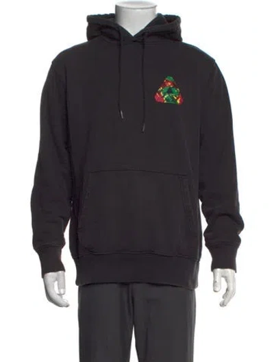 Pre-owned Palace Skateboards Graphic Print Crew Neck Hoodie In Black
