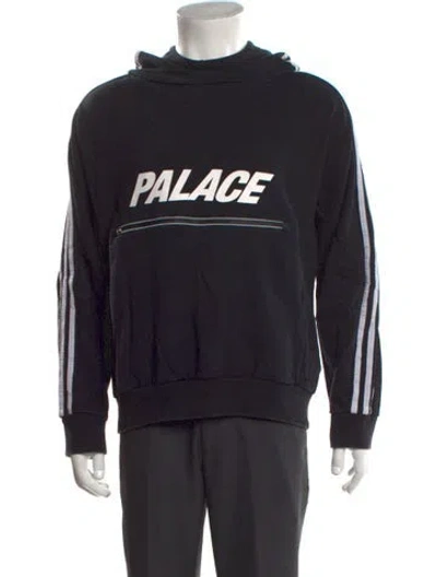 Pre-owned Palace Skateboards Graphic Print Crew Neck Hoodie In Blue