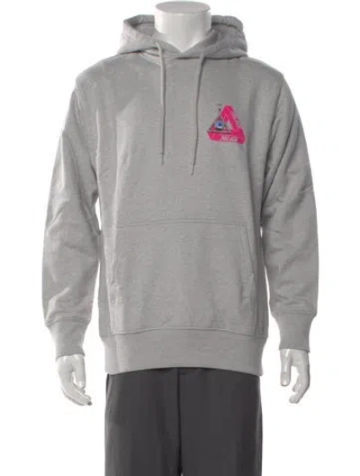 Pre-owned Palace Skateboards Graphic Print Crew Neck Hoodie In Gray