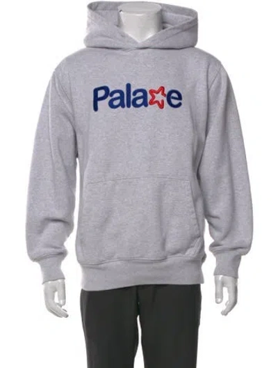 Pre-owned Palace Skateboards Graphic Print Crew Neck Hoodie In Gray