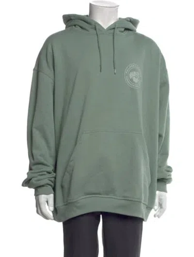 Pre-owned Palace Skateboards Graphic Print Crew Neck Hoodie In Green