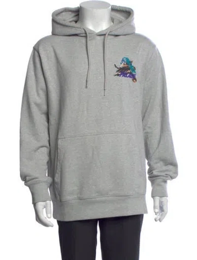 Pre-owned Palace Skateboards Graphic Print Crew Neck Hoodie In Grey