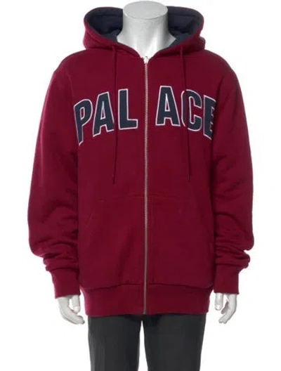 Pre-owned Palace Skateboards Graphic Print Crew Neck Hoodie In Red
