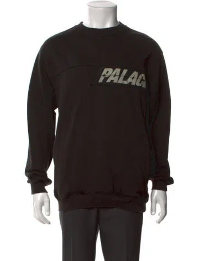Pre-owned Palace Skateboards Graphic Print Crew Neck Pullover In Black