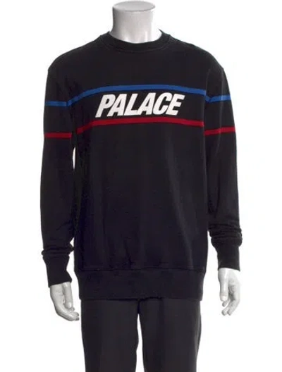 Pre-owned Palace Skateboards Graphic Print Crew Neck Sweatshirt In Black