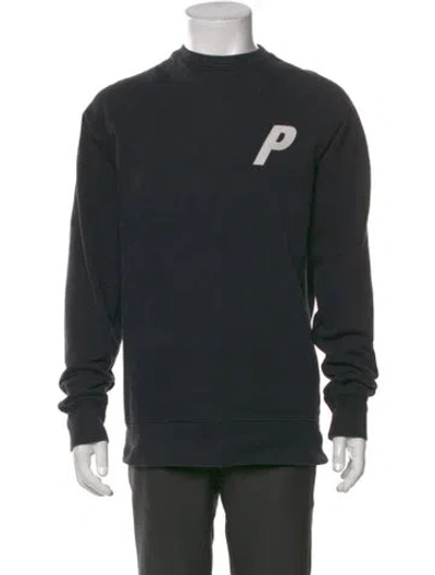 Pre-owned Palace Skateboards Graphic Print Crew Neck Sweatshirt In Black