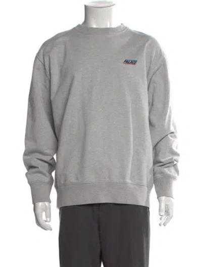 Pre-owned Palace Skateboards Graphic Print Crew Neck Sweatshirt In Gray