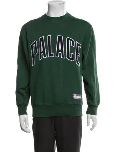 Pre-owned Palace Skateboards Graphic Print Crew Neck Sweatshirt In Green