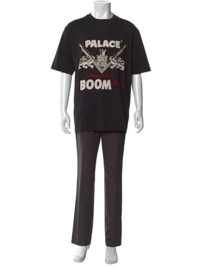 Pre-owned Palace Skateboards Graphic Print Crew Neck T-shirt In Black