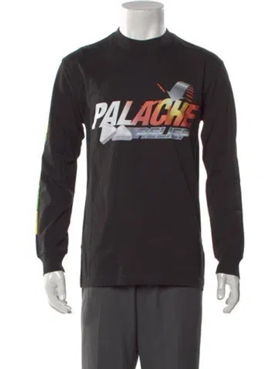 Pre-owned Palace Skateboards Graphic Print Crew Neck T-shirt In Black