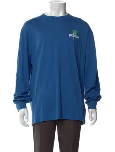 Pre-owned Palace Skateboards Graphic Print Crew Neck T-shirt In Blue