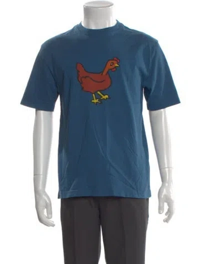 Pre-owned Palace Skateboards Graphic Print Crew Neck T-shirt In Blue