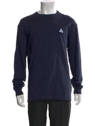 Pre-owned Palace Skateboards Graphic Print Crew Neck T-shirt In Blue