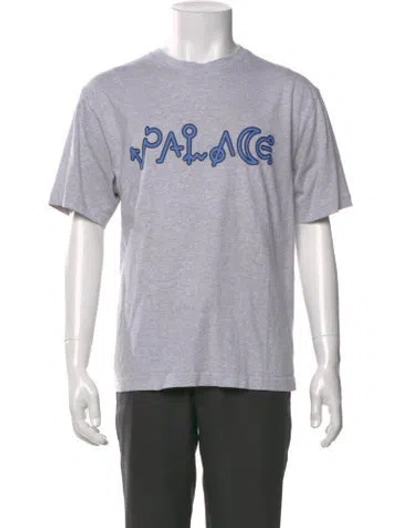 Pre-owned Palace Skateboards Graphic Print Crew Neck T-shirt In Gray