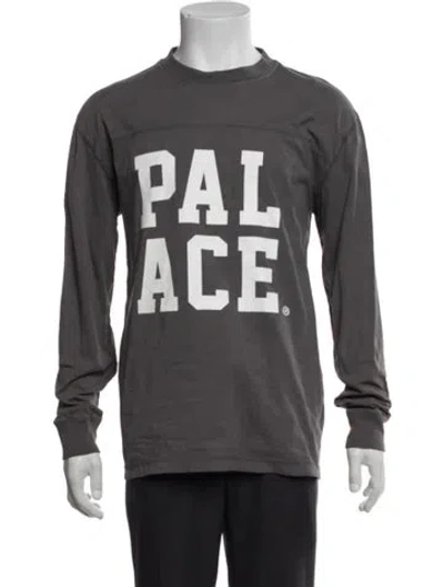 Pre-owned Palace Skateboards Graphic Print Crew Neck T-shirt In Gray
