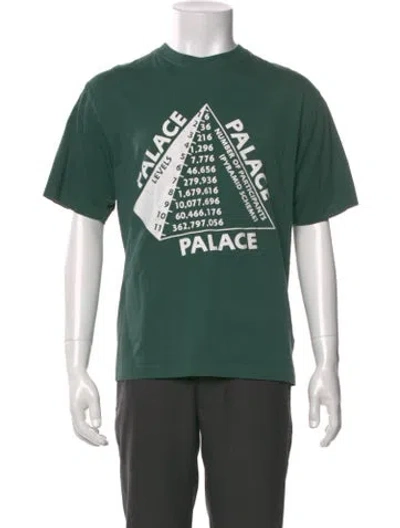 Pre-owned Palace Skateboards Graphic Print Crew Neck T-shirt In Green