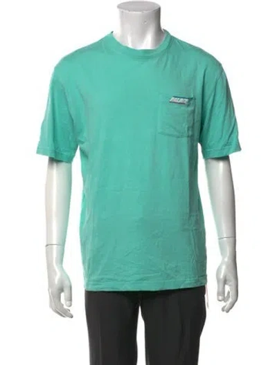 Pre-owned Palace Skateboards Graphic Print Crew Neck T-shirt In Green