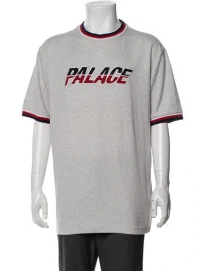 Pre-owned Palace Skateboards Graphic Print Crew Neck T-shirt In Grey