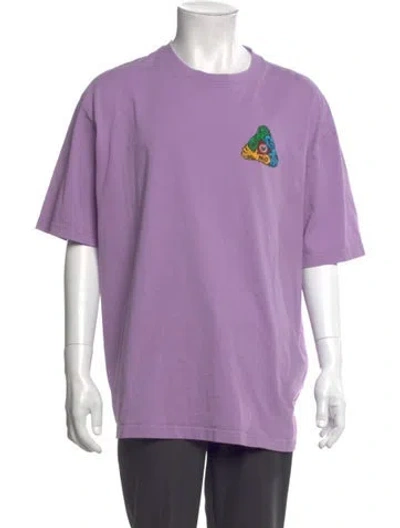 Pre-owned Palace Skateboards Graphic Print Crew Neck T-shirt In Purple