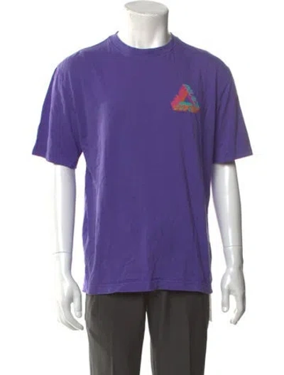 Pre-owned Palace Skateboards Graphic Print Crew Neck T-shirt In Purple