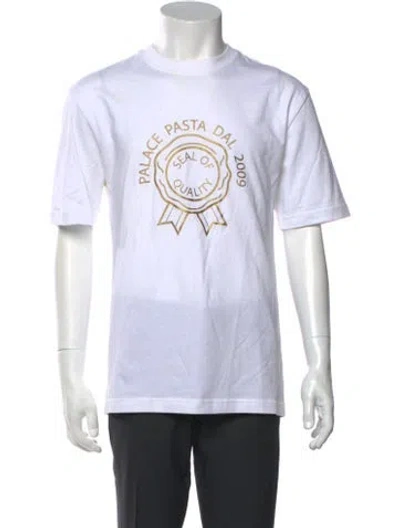 Pre-owned Palace Skateboards Graphic Print Crew Neck T-shirt In White