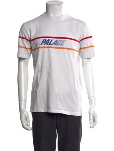 Pre-owned Palace Skateboards Graphic Print Crew Neck T-shirt In White