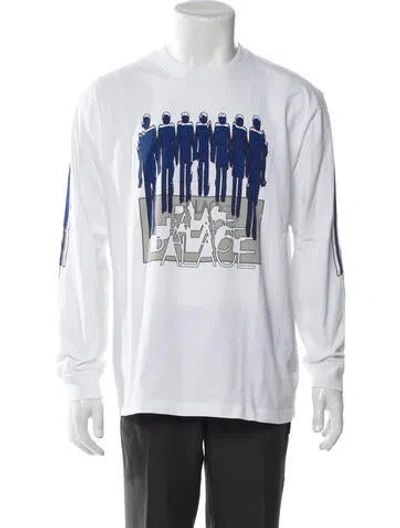 Pre-owned Palace Skateboards Graphic Print Crew Neck T-shirt In White