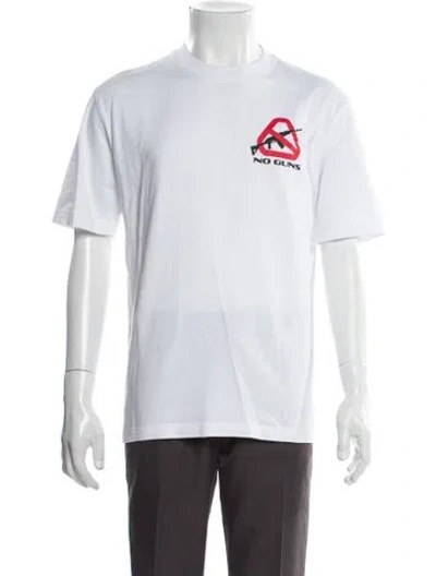 Pre-owned Palace Skateboards Graphic Print Crew Neck T-shirt In White