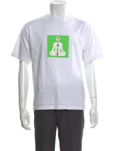 Pre-owned Palace Skateboards Graphic Print Crew Neck T-shirt In White