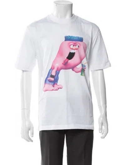 Pre-owned Palace Skateboards Graphic Print Crew Neck T-shirt In White