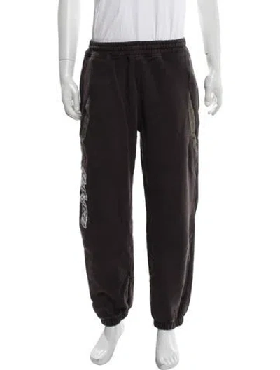 Pre-owned Palace Skateboards Graphic Print Lounge Bottoms In Brown