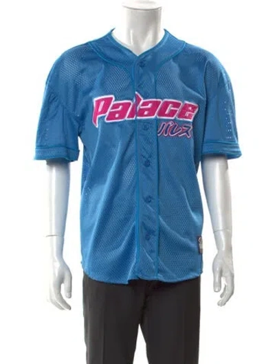 Pre-owned Palace Skateboards Graphic Print Short Sleeve Shirt In Blue