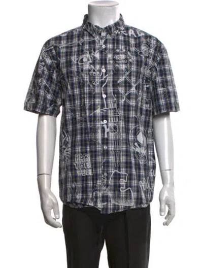 Pre-owned Palace Skateboards Graphic Print Short Sleeve Shirt In Blue