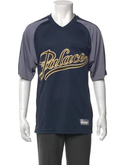 Pre-owned Palace Skateboards Graphic Print Short Sleeve Shirt W/ Tags In Blue
