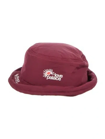 Pre-owned Palace Skateboards Nylon Bucket Hat In Burgundy