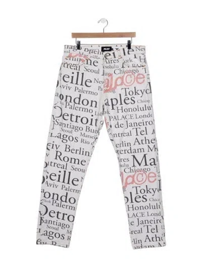 Pre-owned Palace Skateboards Skinny Jeans In White