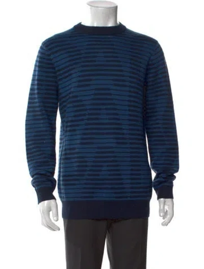 Pre-owned Palace Skateboards Striped Crew Neck Pullover In Blue